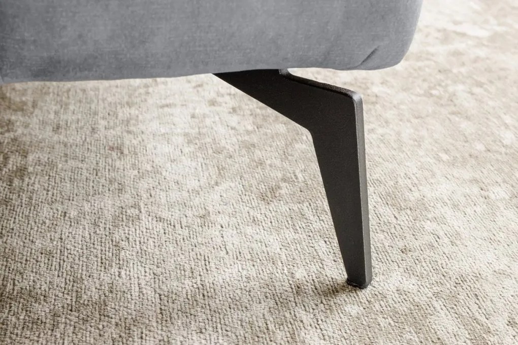 Pat elegant tapitat cu catifea gri, Amsterdam 180x200cm A-46164 VC