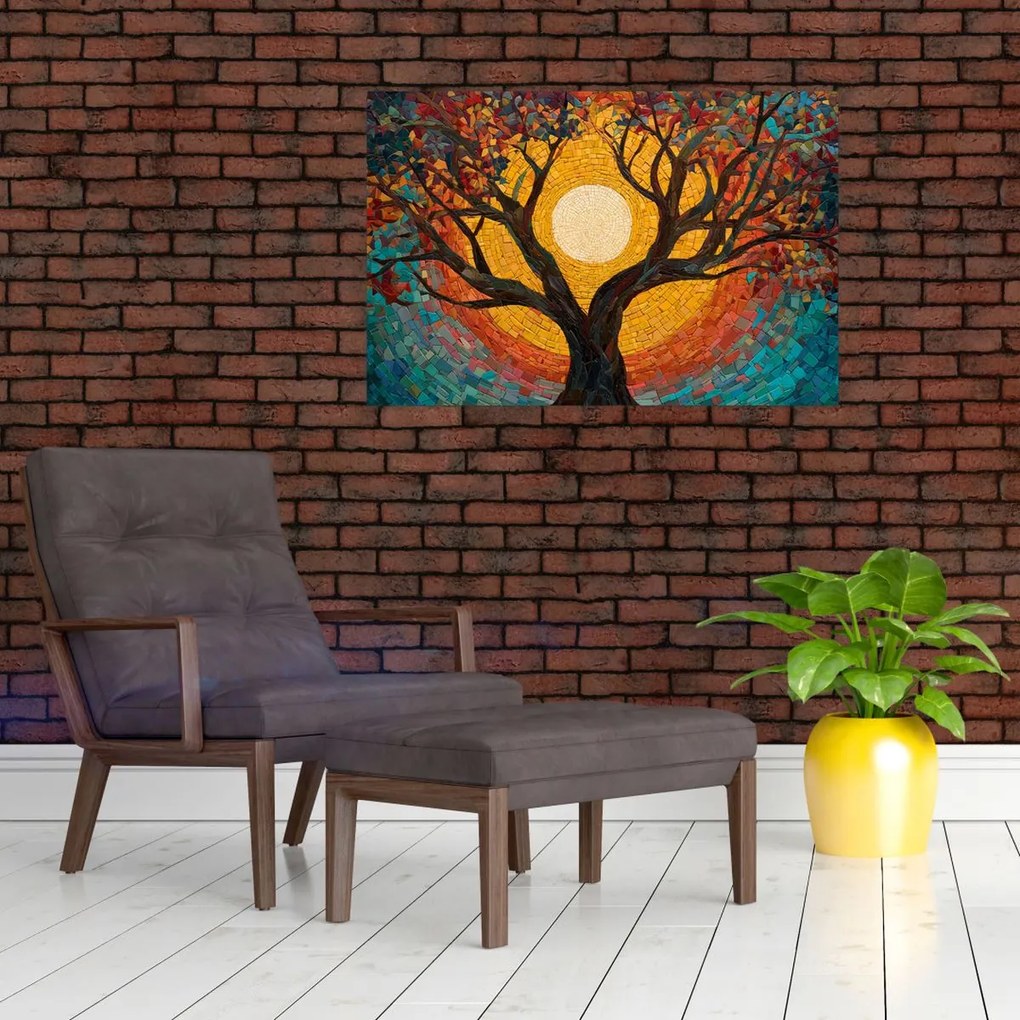 Tablou - Soarele în coroana arborelui vieții (90x60 cm)