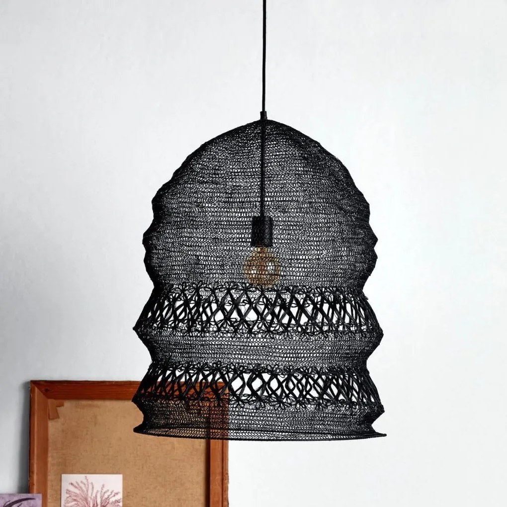 Lampa Pliabila Neagra - Metal Negru Diametru (50 cm) x Inaltime (62 cm)
