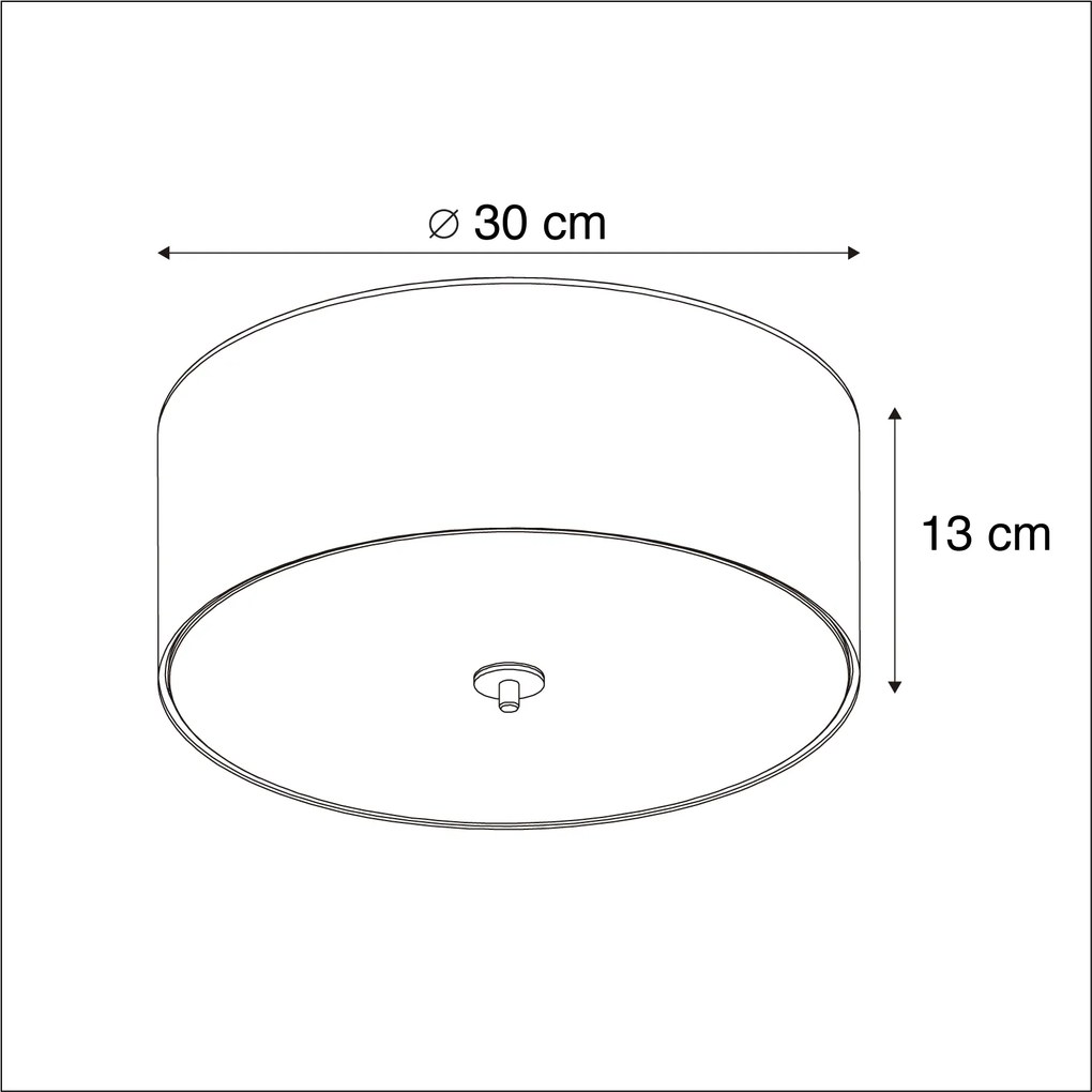 Plafoniera rustică bej 30 cm - Drum