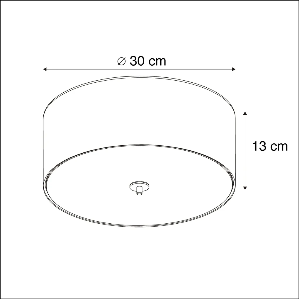 Plafoniera rustică bej 30 cm - Drum