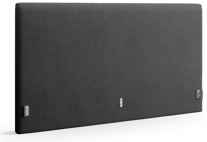 Tăblie de pat gri antracit tapițată 190,5x100 cm Remo – Micadoni