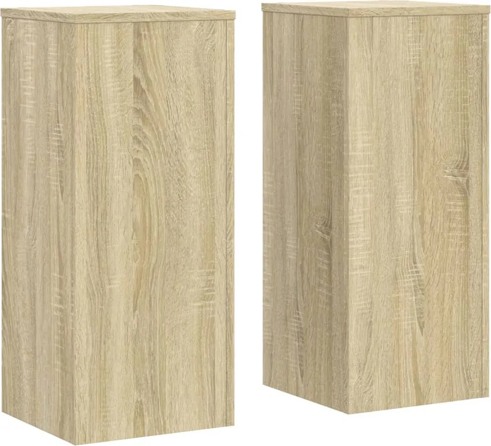 vidaXL Suporturi de plante, 2 buc., stejar sonoma, 30x30x70 cm