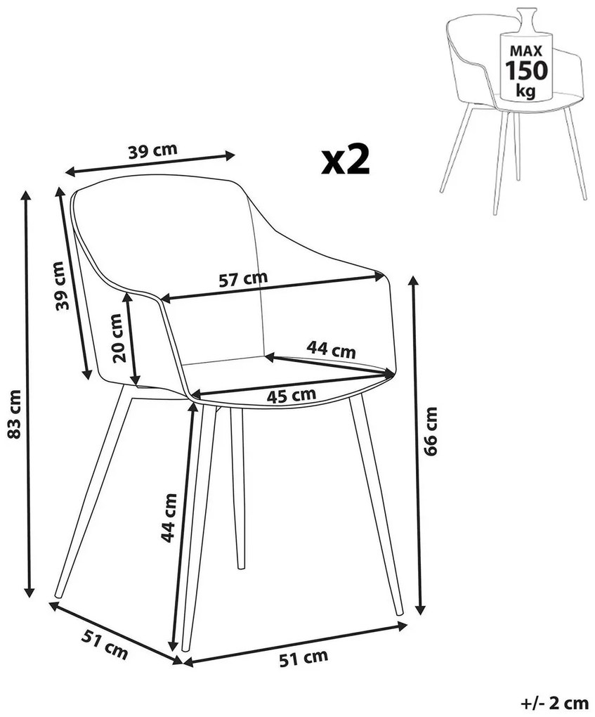 Set 2 buc scaune sufragerie Fonza (verde deschis). 1080360