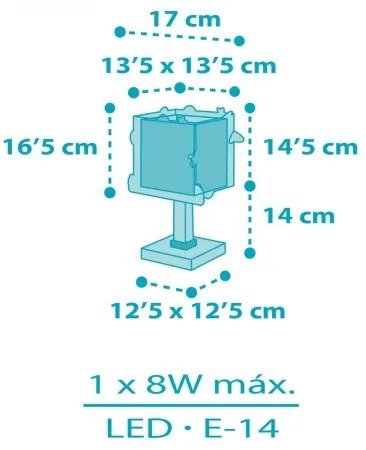 Dalber 63351N - Lampă LED pentru copii ROCKET 1xG4/4W/230V, multicoloră