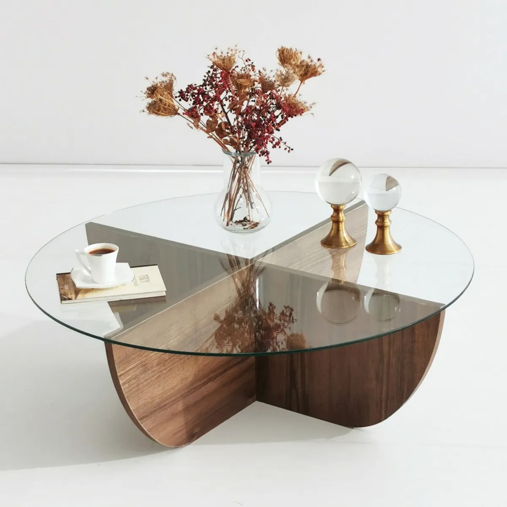 Masă de cafea Lily Walnut