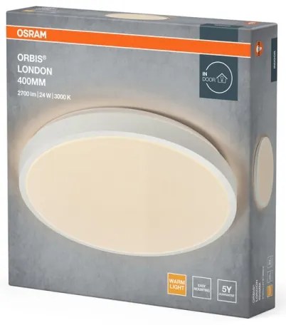 Osram - Plafonieră LED ORBIS LONDON, 24W, 230V, Ø 39,5 cm, alb