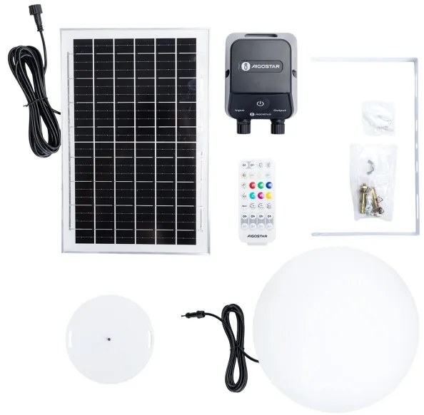 Aigostar Lampă LED RGB dimabilă pentru exterior MESH, 35 W, 3,7 V, 4000 mAh, 2700-6500 K, IP65, diametru 30 cm