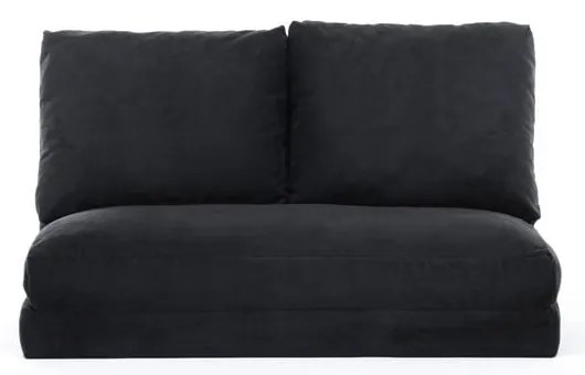 Canapea neagră extensibilă 120 cm Taida – Balcab Home