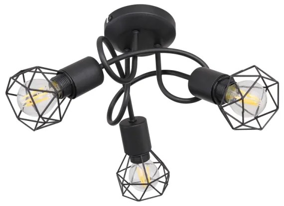 Lustră LED aplicată XARA 3xE14/6W/230V neagră Globo