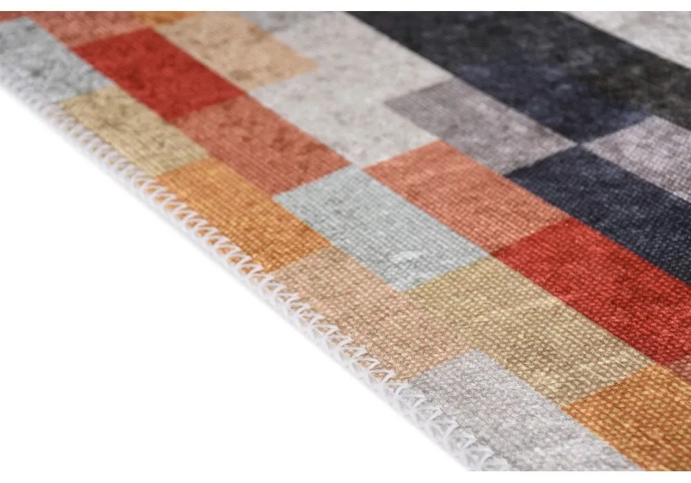 Covor portocaliu-gri lavabil 80x150 cm Blocks of Fun – Vitaus