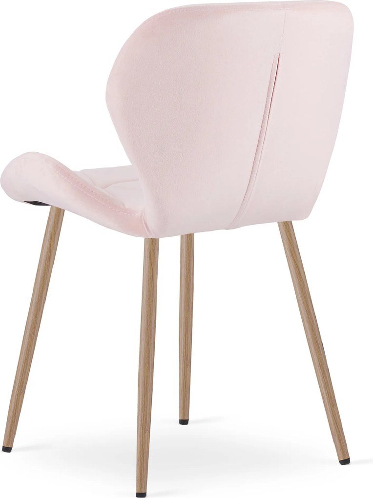 Scaun de masa MANGO VELVET, roz deschis