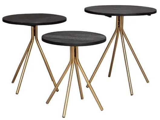 Set 3 masute laterale din lemn de mango, Supremes