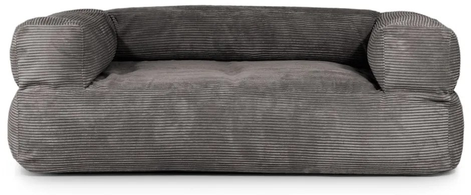 Fotoliu bean bag negru cu tapițerie din catifea reiată Sofa MooG – SLOWDOWN