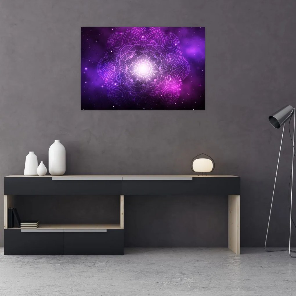 Tablou abstracției violete (90x60 cm)