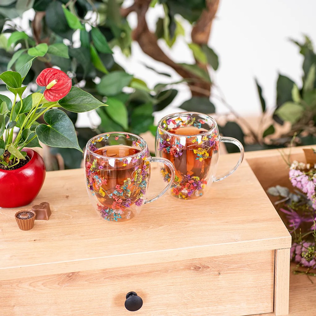 Pahare termo 4Home Flowers Hot&Cool 350 ml, 2 buc.