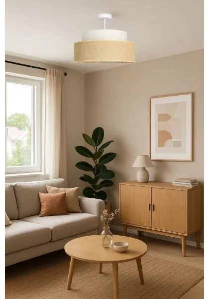 Lustră aplicată BOHO 1xE27/60W/230V crem/bej