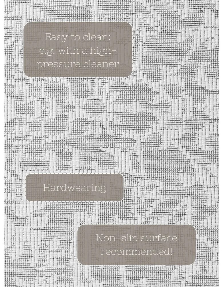 Covor pentru exterior și interior gri/fildeș 200x290 cm Duet Kona – NORTHRUGS