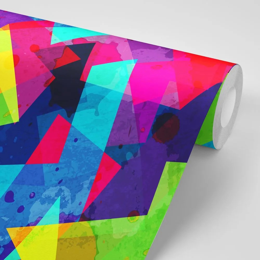 Tapet model geometric cu efect de grunge