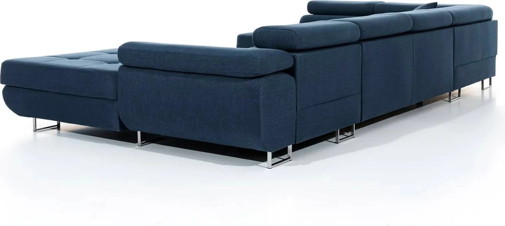 Colțar lemn masiv Formă U Extensibil Roger 345x202cm Personalizabil - Monolith 37 + Monolith 97, Stânga