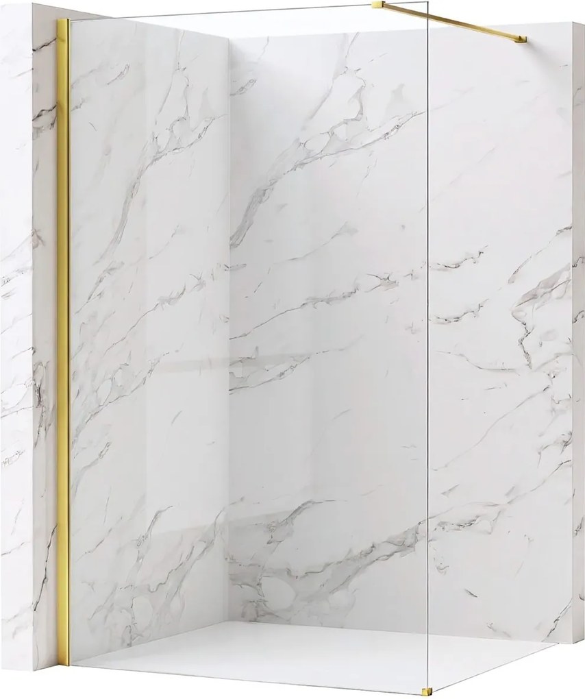 Paravan de dus Rea Flexi Transparent / Gold 110