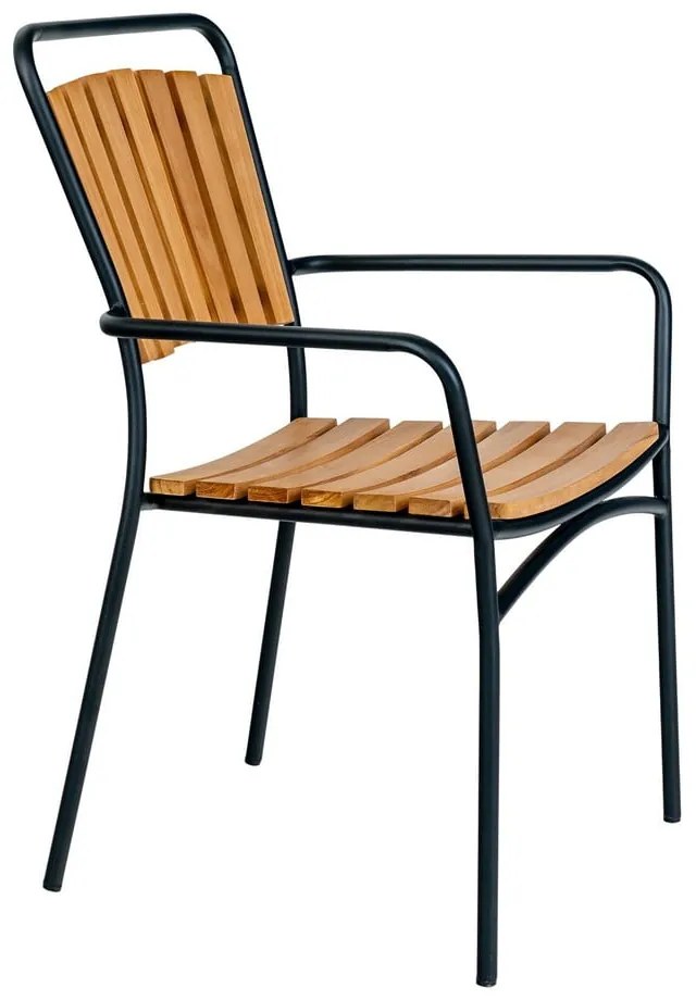 Scaune de grădină în culoare naturală 2 buc. din lemn masiv/din metal Cleveland – House Nordic