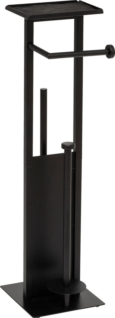 Suport pentru hârtie igienică GAMME GLASS + rezervă, perie WC și poliță, 28,1 x 18 x 61,5 cm