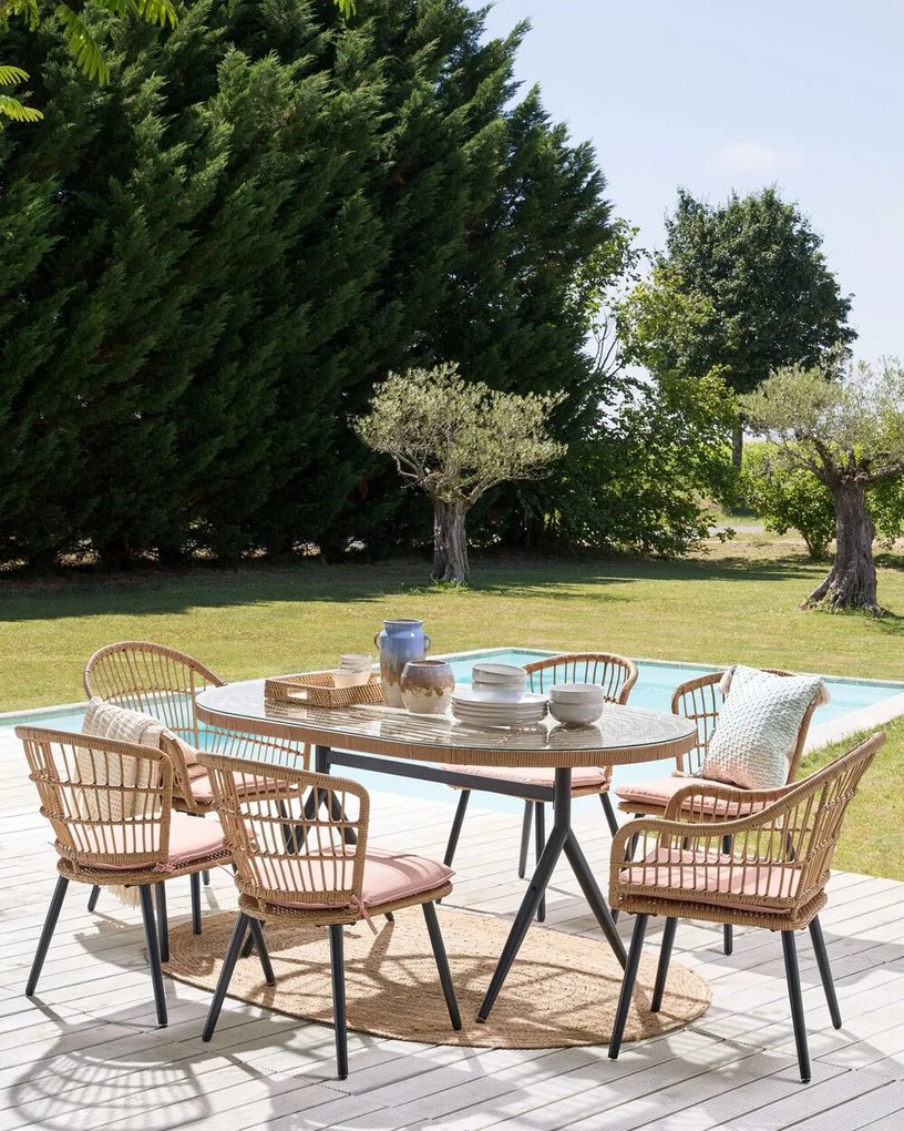 Set mobilier de grădină Aliza (natural). 1080364
