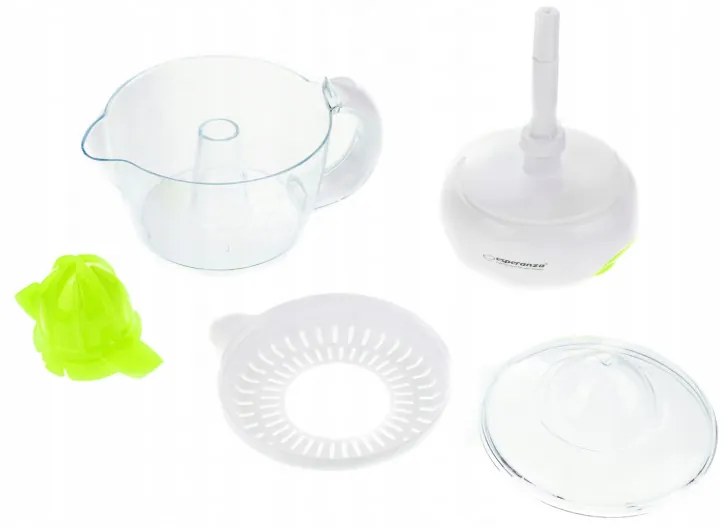 Storcator electric pentru citrice Esperanza EKJ001G, 25W, 700 ml, Rotatie automata, Аlb/Verde
