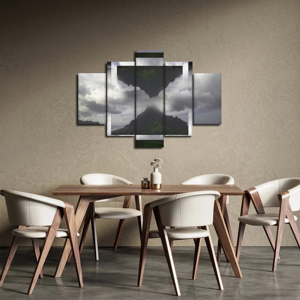 Tablou - Munții din Islanda, colaj geometric (150x105 cm)