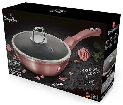 Tigaie cu capac adanca 24 cm I-Rose Collection Berlinger Haus BH 6026