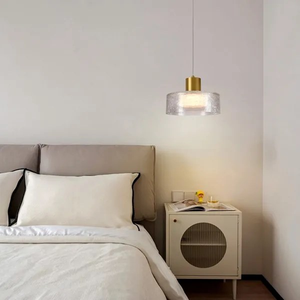 Lustră LED pe cablu LED/8W/230V 3000K auriu/transparent pr. 20 cm