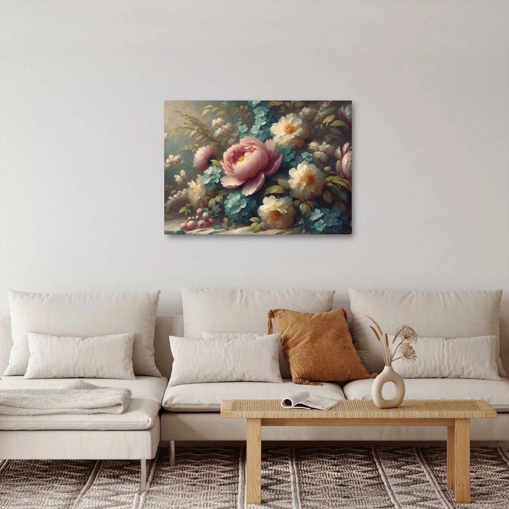Tablou - Natură moartă cu flori - pictură (70x50 cm)