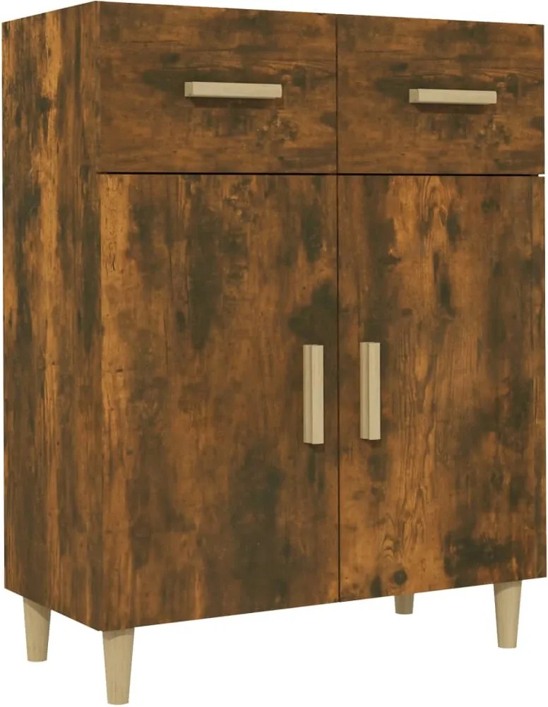 vidaXL Servantă, stejar fumuriu, 69,5x34x89 cm, lemn prelucrat