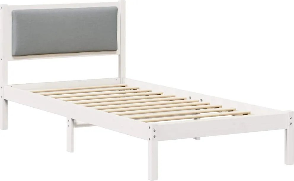 vidaXL Cadru de pat Gri deschis 100 x 200 cm Lemn de pin masiv