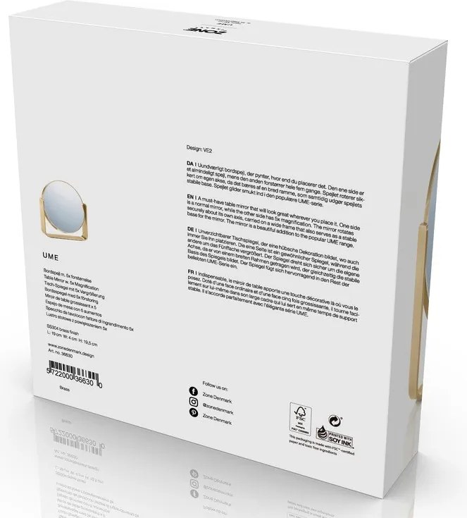 Oglindă cosmetică (mărire 5x) de mărire ø 19 cm Ume – Zone