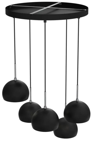 Lustră pe cablu COOL 5xE27/60W/230V neagră