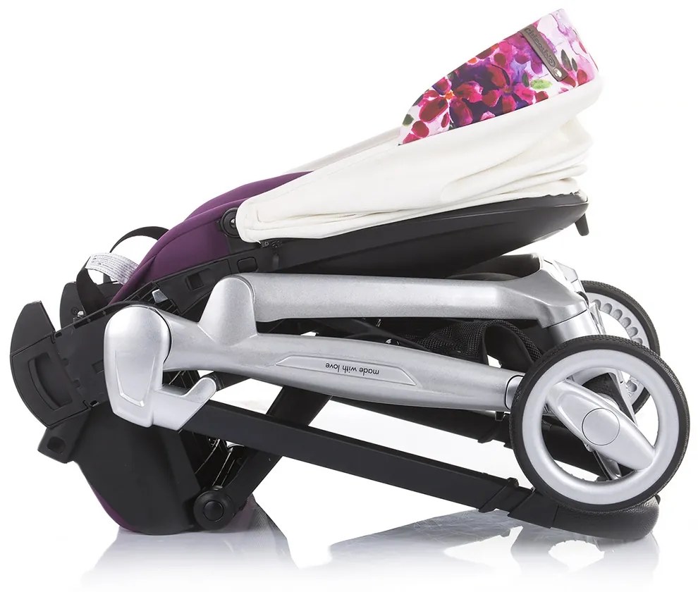 Carucior Chipolino Emotion 3 in 1 white flowers