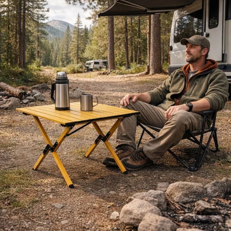 Pliabil drumeții, masa de camping Lățime: 60 cm | Lungime: 120 cm