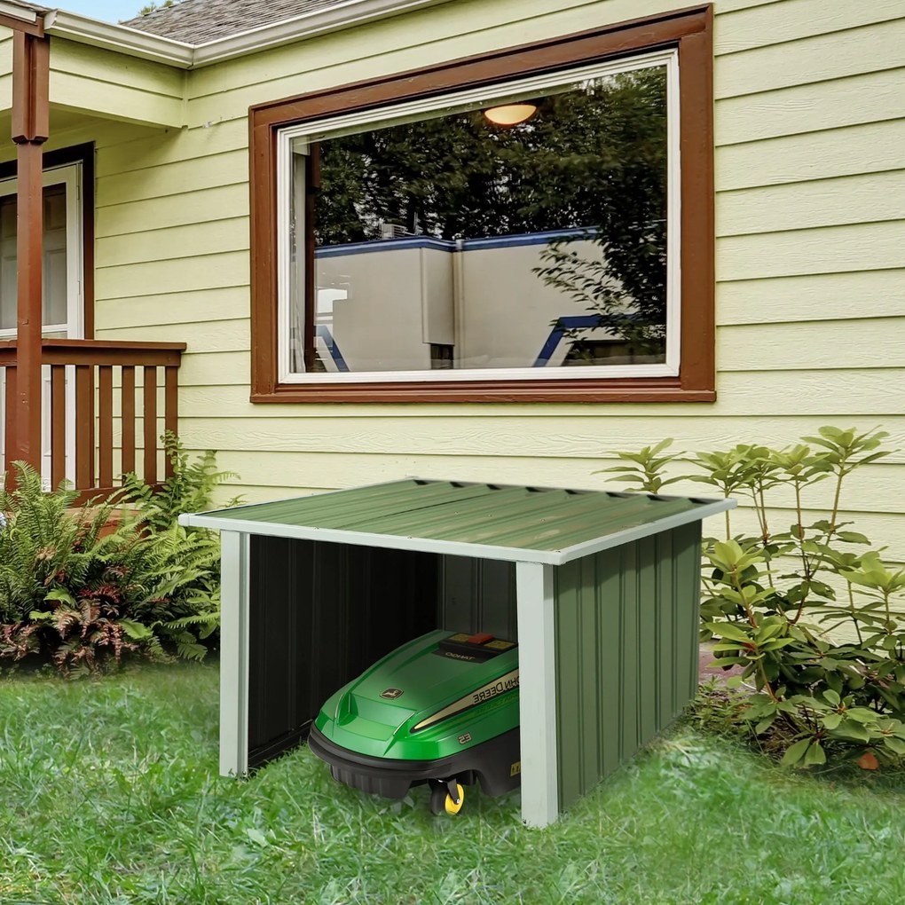 OutSunny Adăpost pentru Robot de Tuns Iarbă | Construcție din Oțel | 63 cm | Aosom Romania