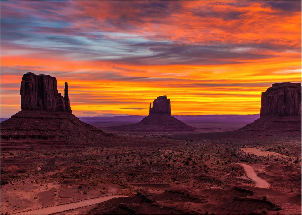 Tablou pe sticlă - Monumentul Valley în Arizona (70x50 cm)