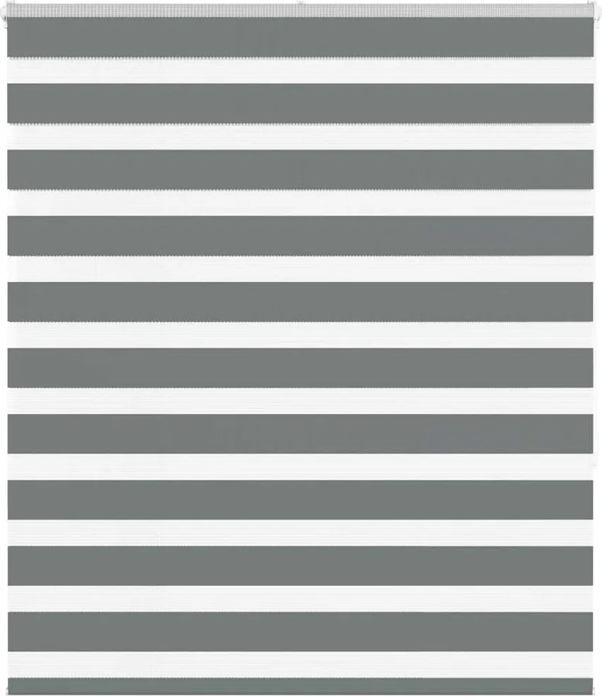 vidaXL Jaluzea tip zebra gri închis lățime țesătură 130,9 cm poliester