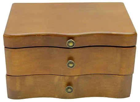 Cutie bijuterii Volare cu aspect de lemn 20x13.5x12 cm