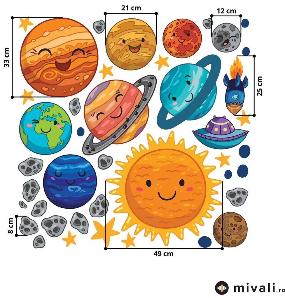 Autocolante de perete - Univers III.