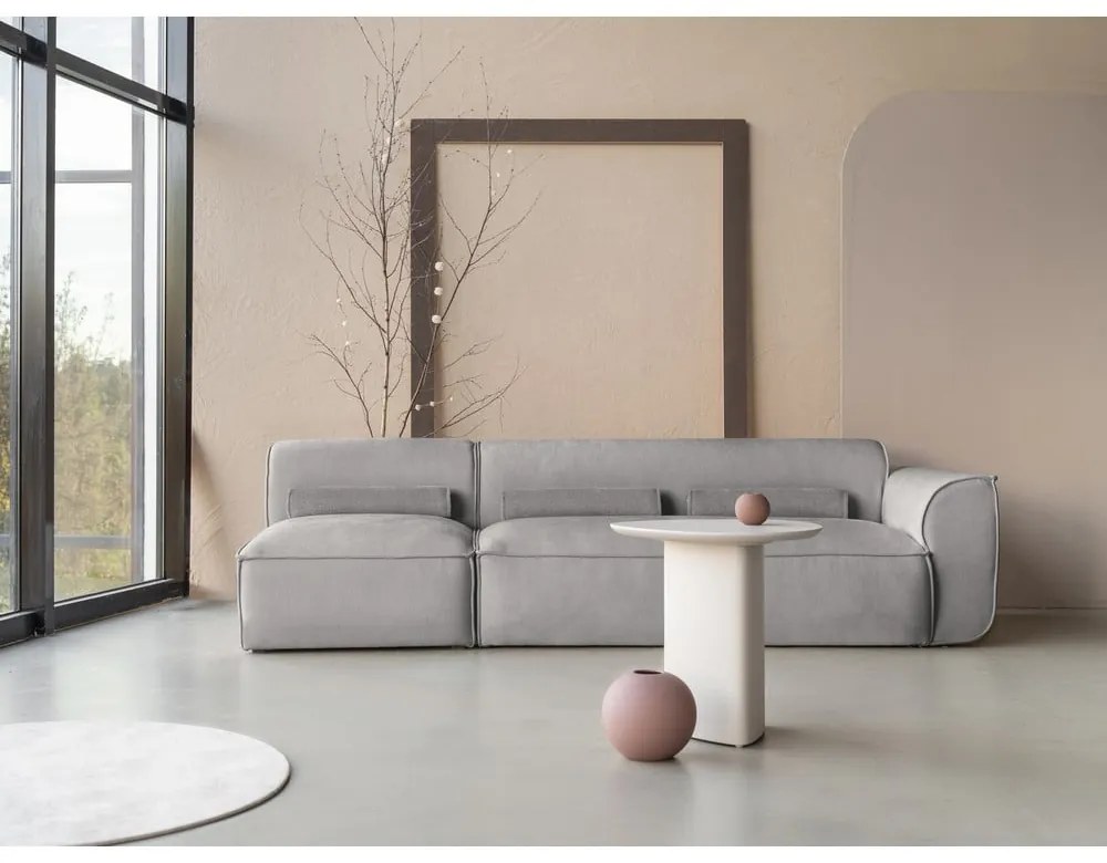 Șezlong modular gri deschis (cu colț pe partea dreaptă) Flex Felix – Miuform