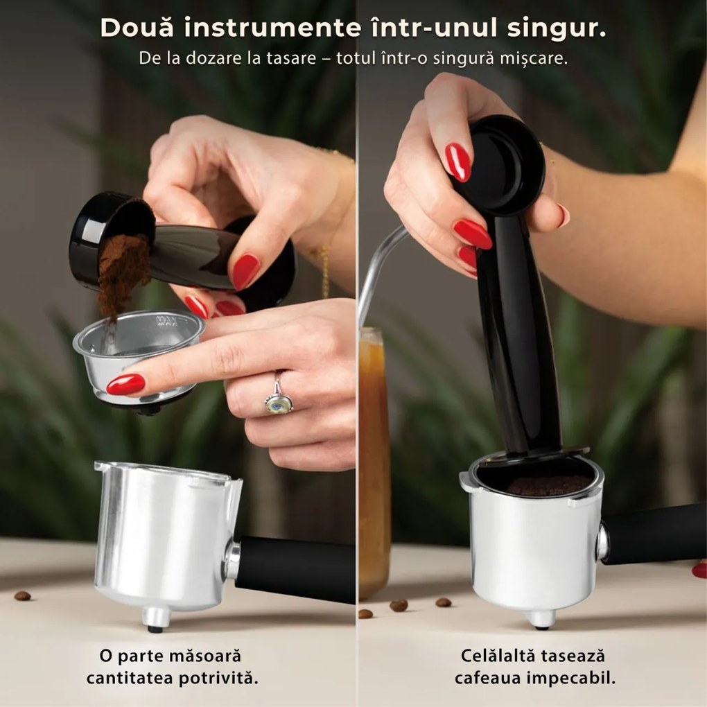 Espressor digital 3 in 1 Leonardo Berlinger Haus BH 9848, visiniu mat