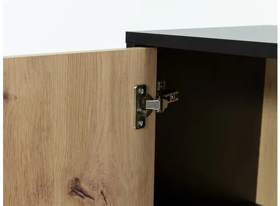 Comodă Oksewo 2D3SZ (Stejar artisan + Negru) . 1103665