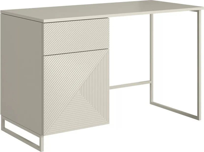 Biurou modern Asha 120 cm cu sertar - culoare cașmir / cadru cașmir