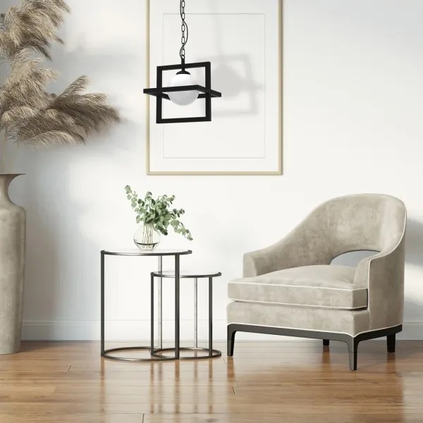 Lustră pe lanț DIEGO 1xE14/40W/230V neagră