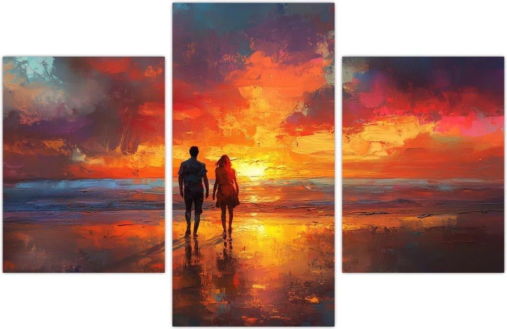 Tablou - Plimbare pe plajă (90x60 cm)